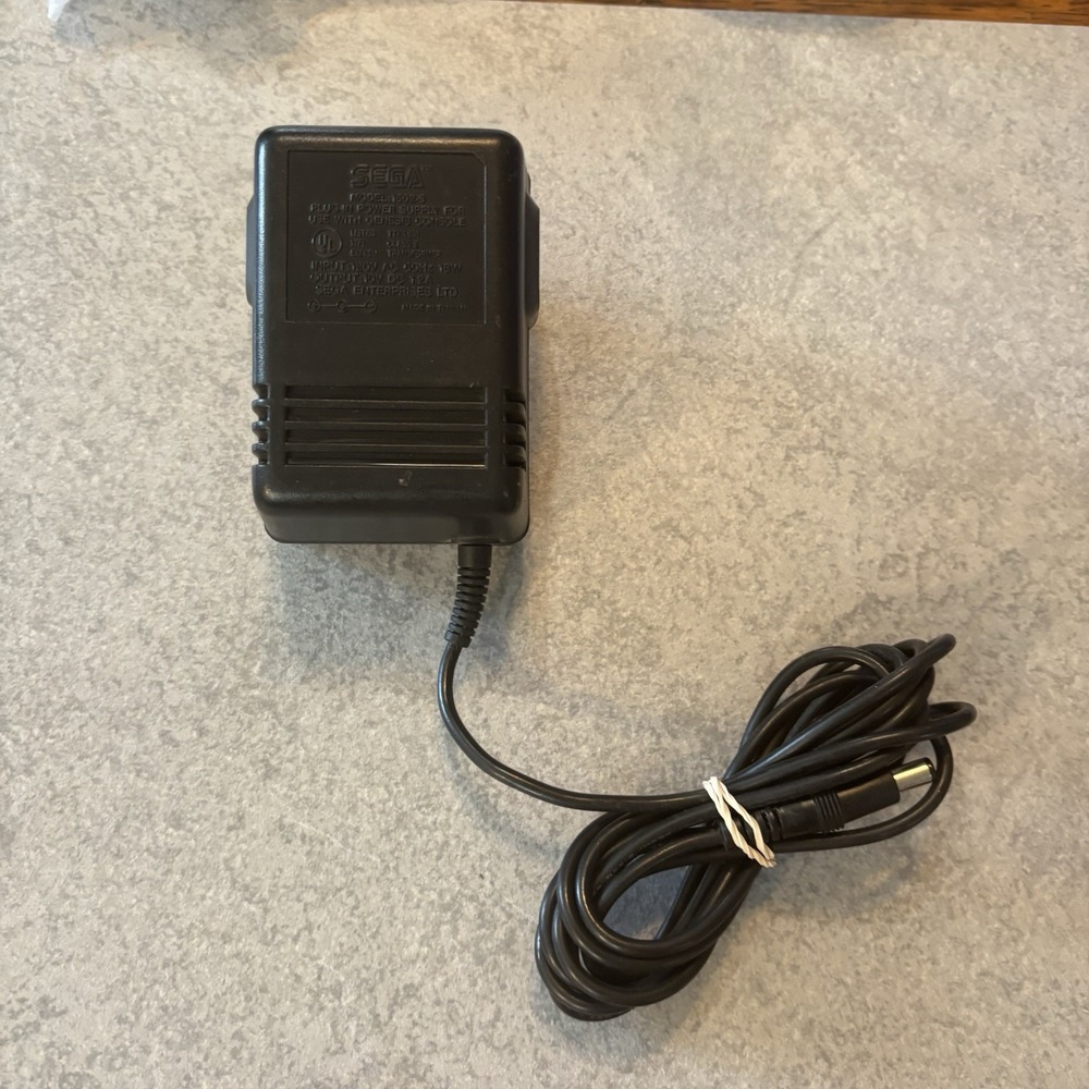 Vintage Sega Genesis 1602-3 AC Adaptor Original Power Cord Video Game